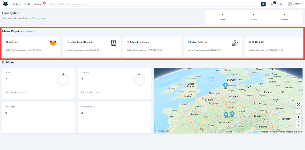 Dashboard Projekte