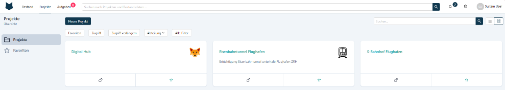 Projekte Übersicht