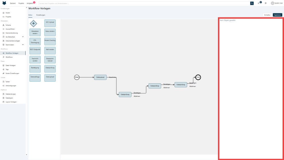 Workflow-Vorlage Rechts